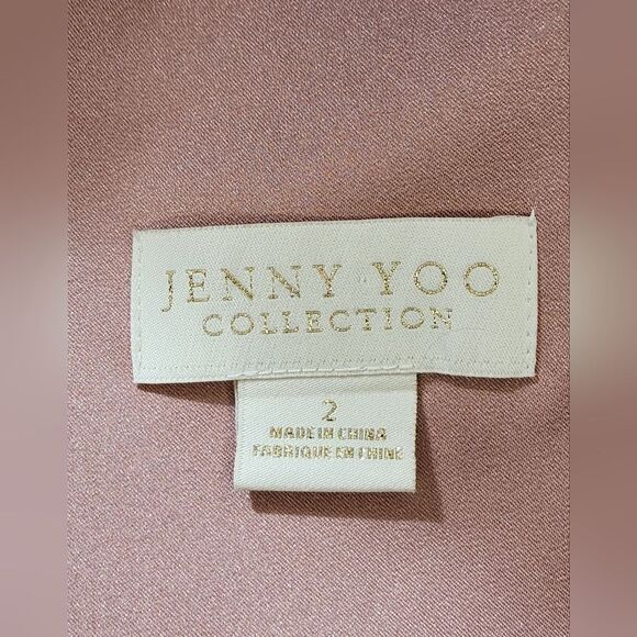 JENNY YOO Blush pink satin gown, sleeveless, size 2, wedding, bridal - Picture 6 of 6